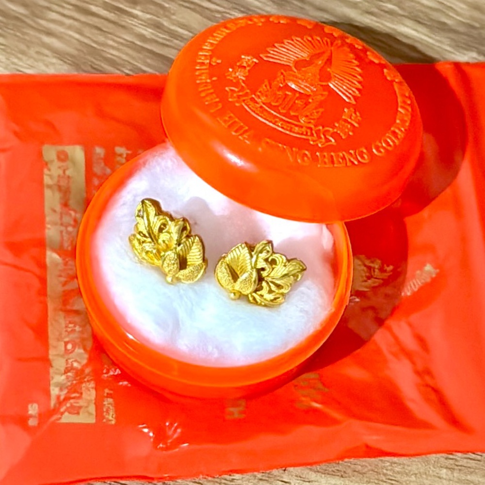 Real 23K Gold Leaf Earrings